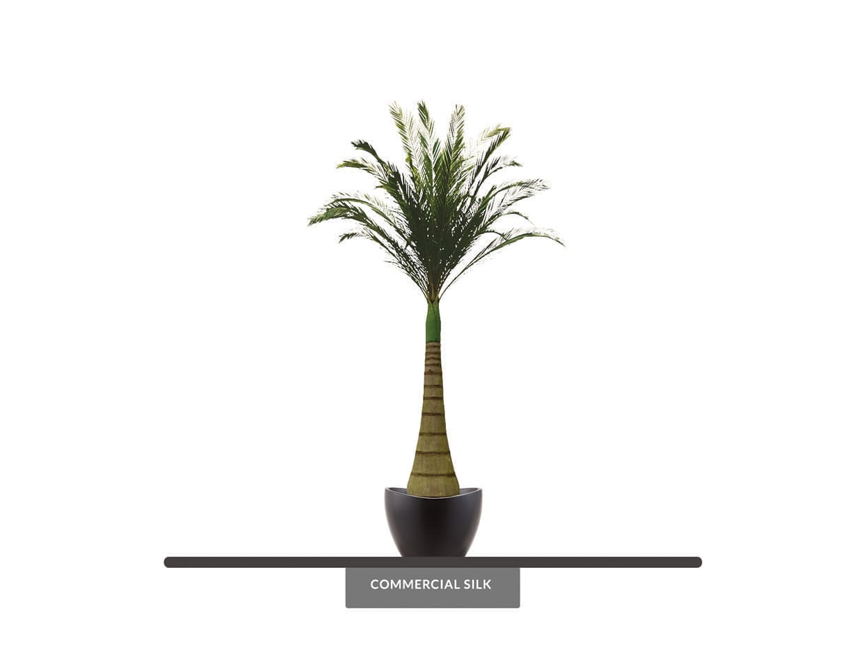 Artificial Indoor Bottle Palm Tree in Pot | Commercial Silk