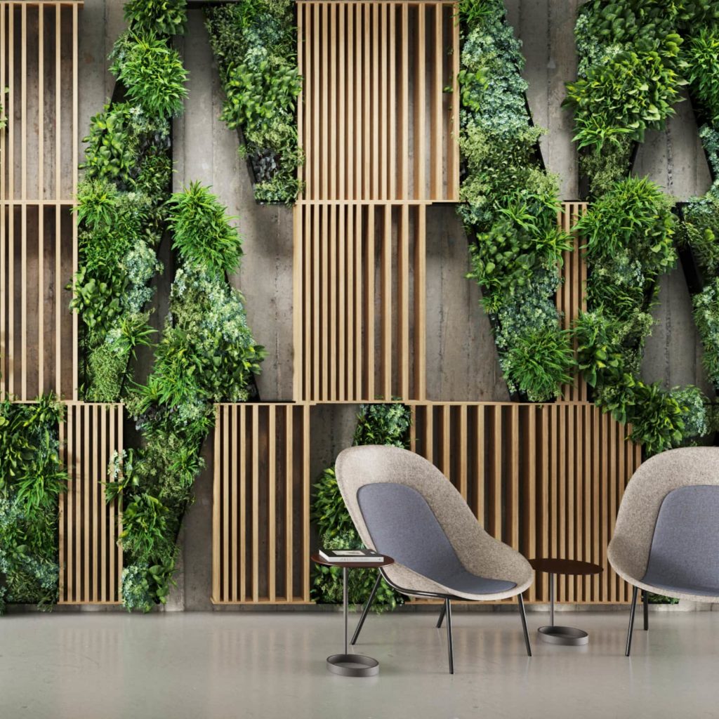Wood Comb Living Wall