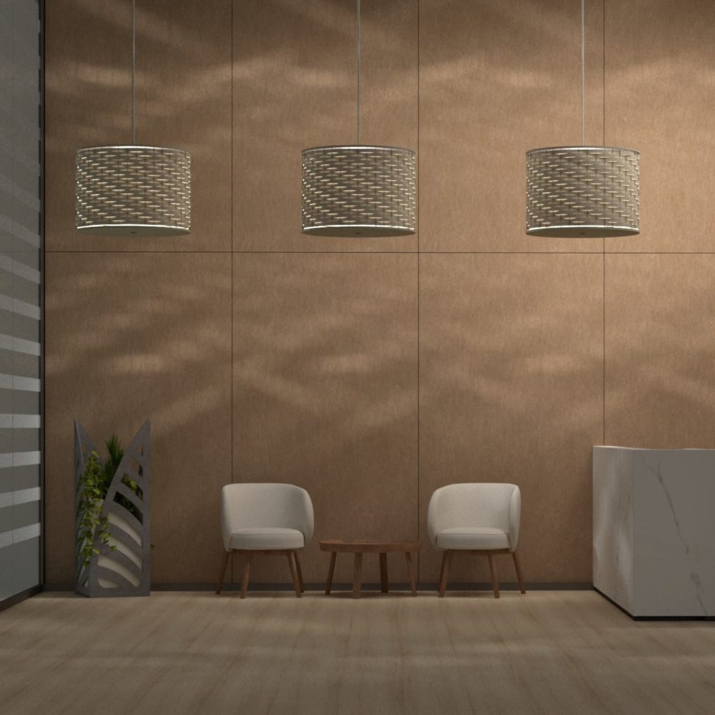 Woven Drum Pendant Light