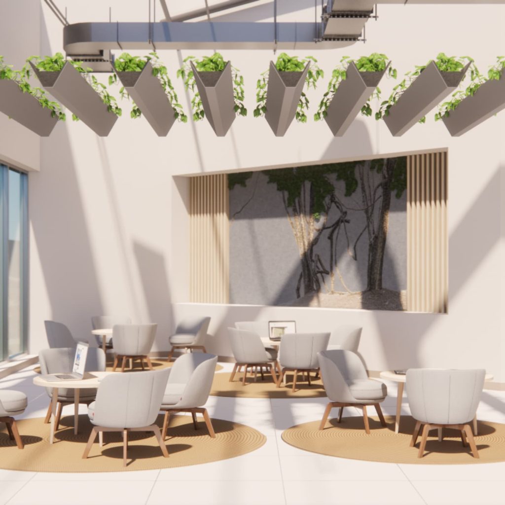 Green Skymark Geometric Ceiling Baffles