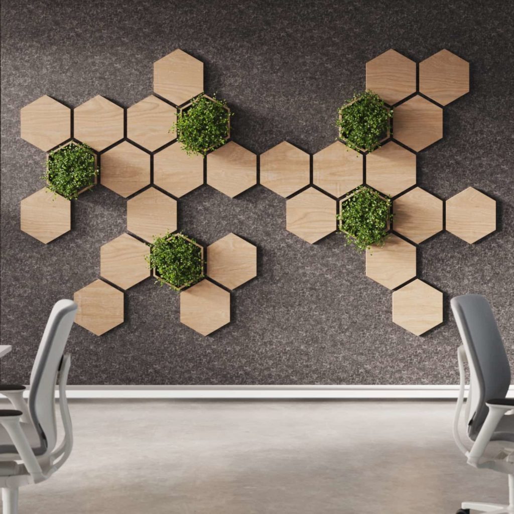 Honeycomb Felt Green Wall