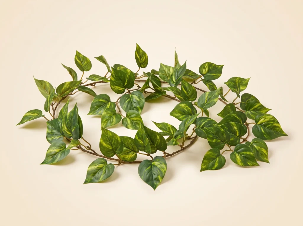 Artificial Heartleaf Philodendron Vines Garland Yellow Green