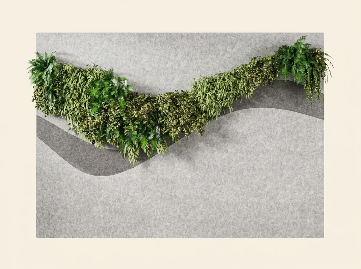 Thick Jungle Greenery Wall