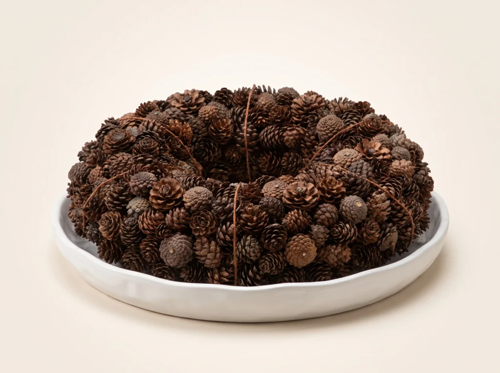 Preserved Pine Cone Wreath