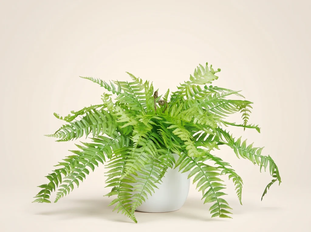 Artificial Leather Leaf Fern Plant