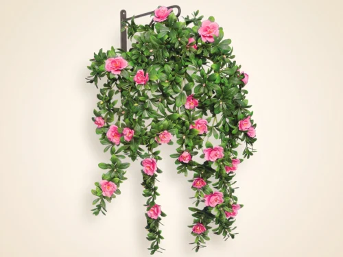 Fake Azalea Outdoor Hanging Plant   ID# AZA228P+