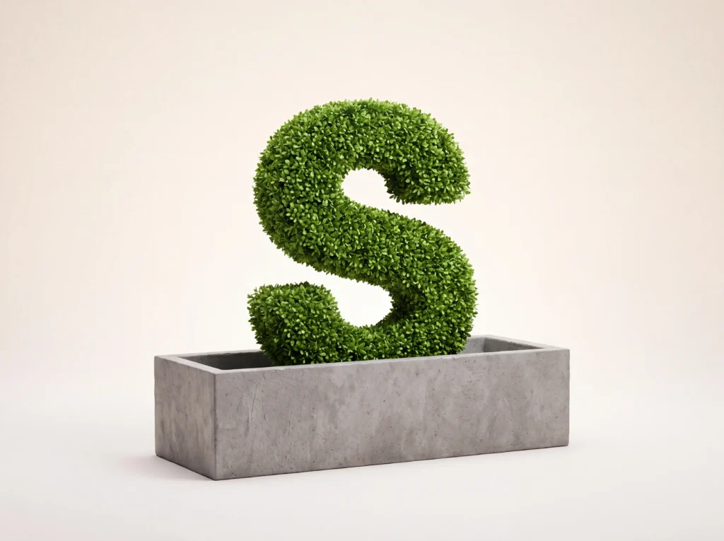Faux Boxwood Letters