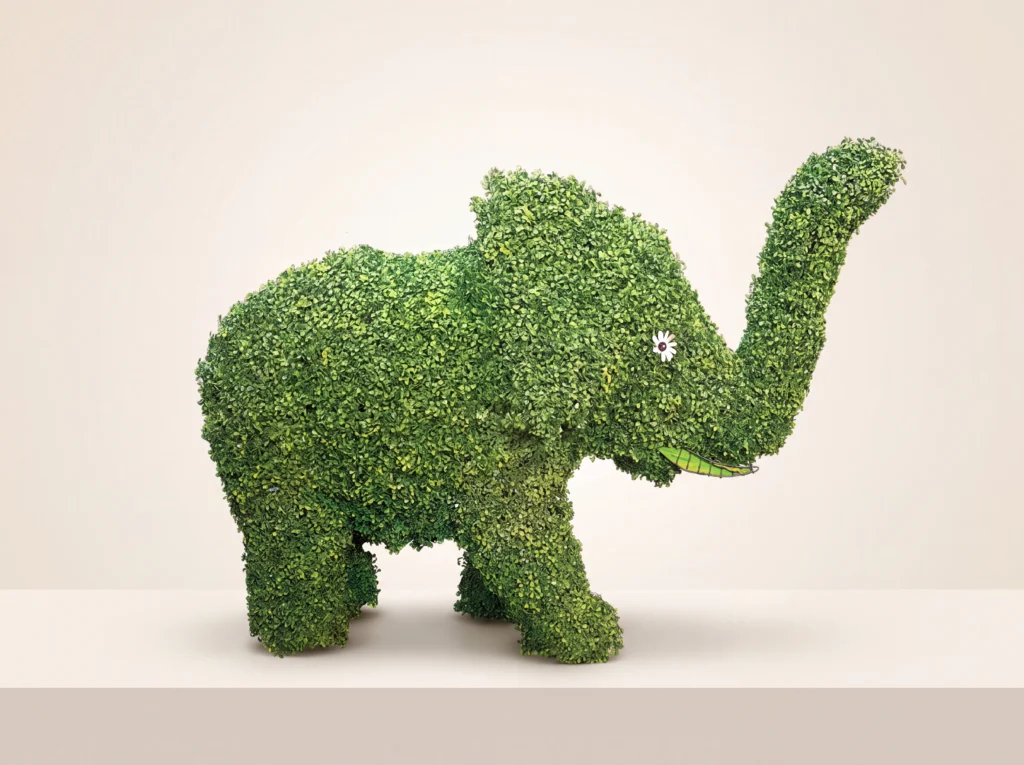 Faux Boxwood Topiary Animals