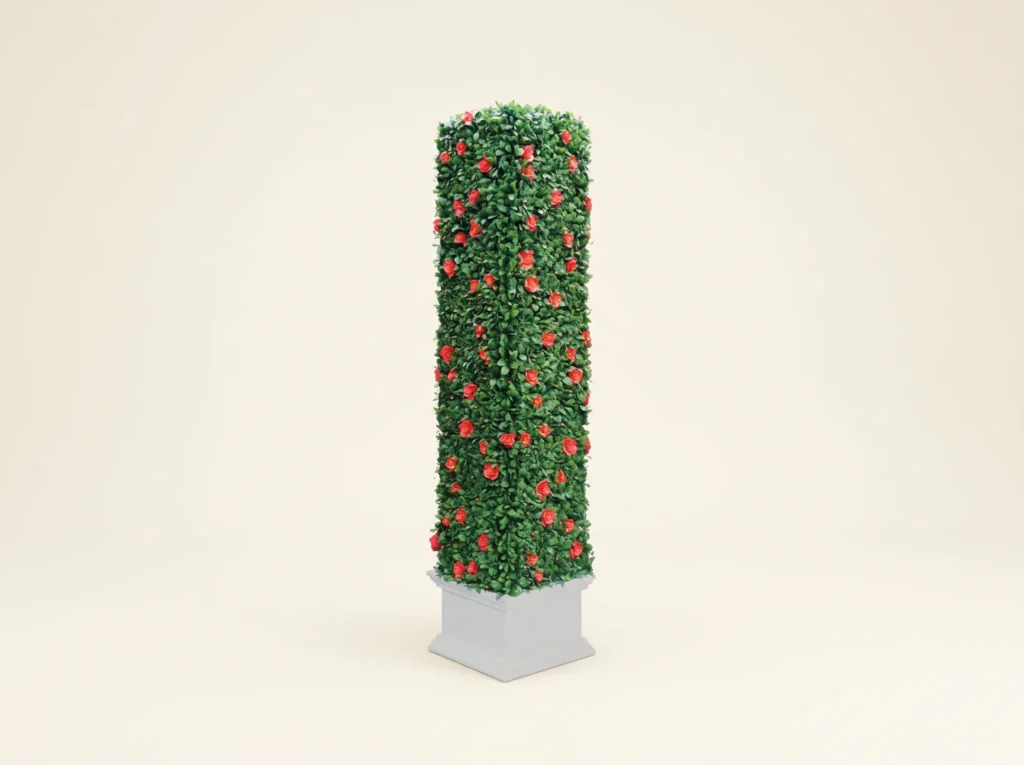 Artificial Azalea Topiary Column