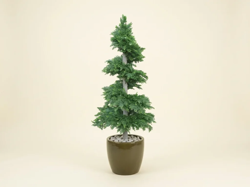 Cedar Spiral Topiary