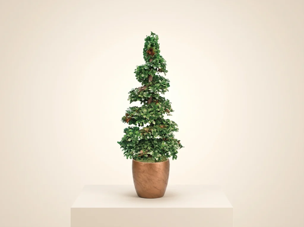 Artificial Hawthorn Spiral Topiary