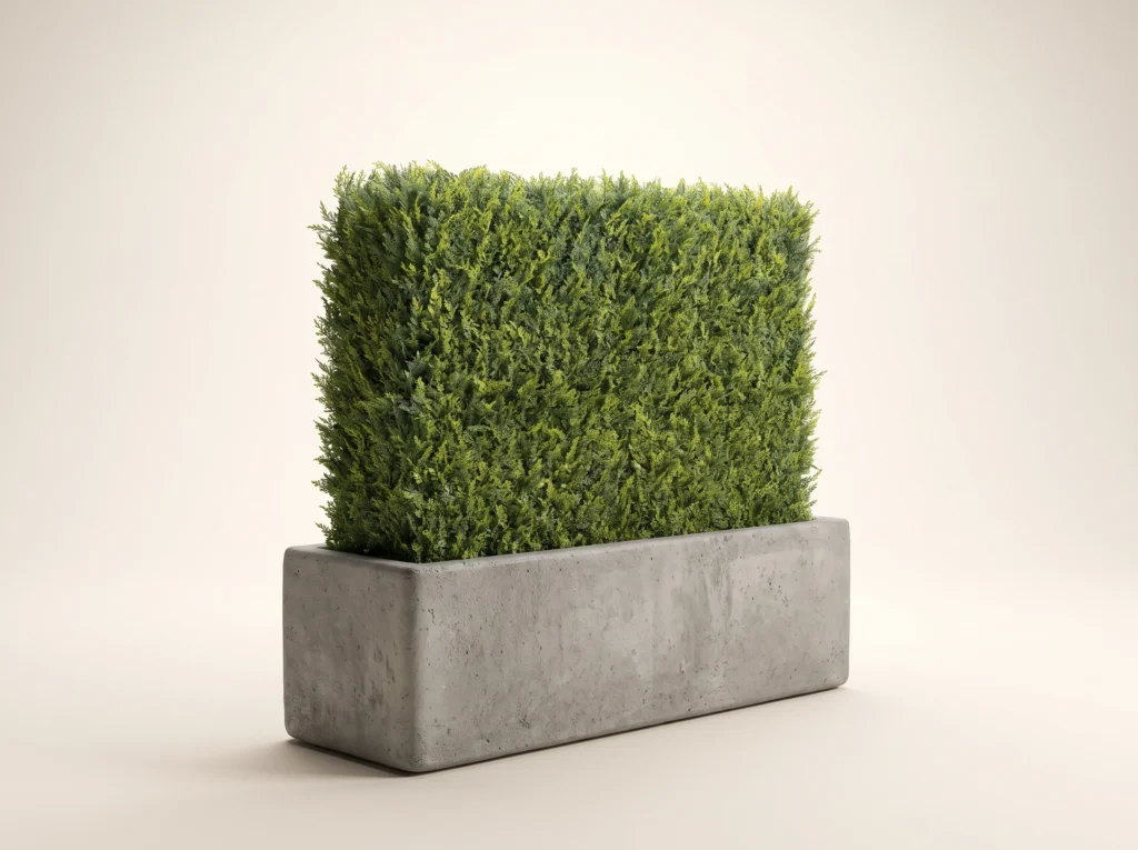 Artificial Juniper Hedge