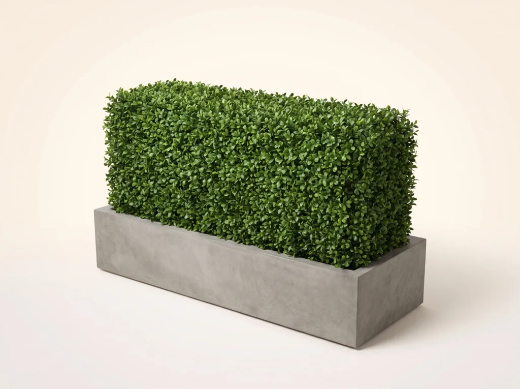 Artificial Boxwood Privacy Hedge
