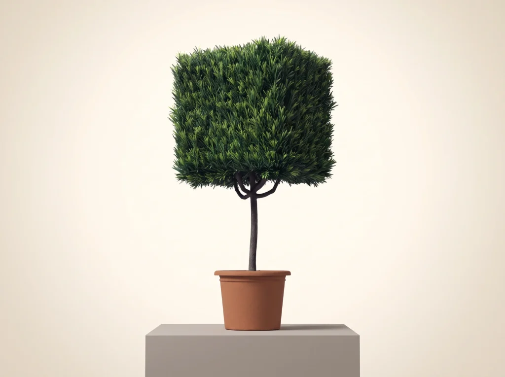 Artificial Podocarpus Topiary Square