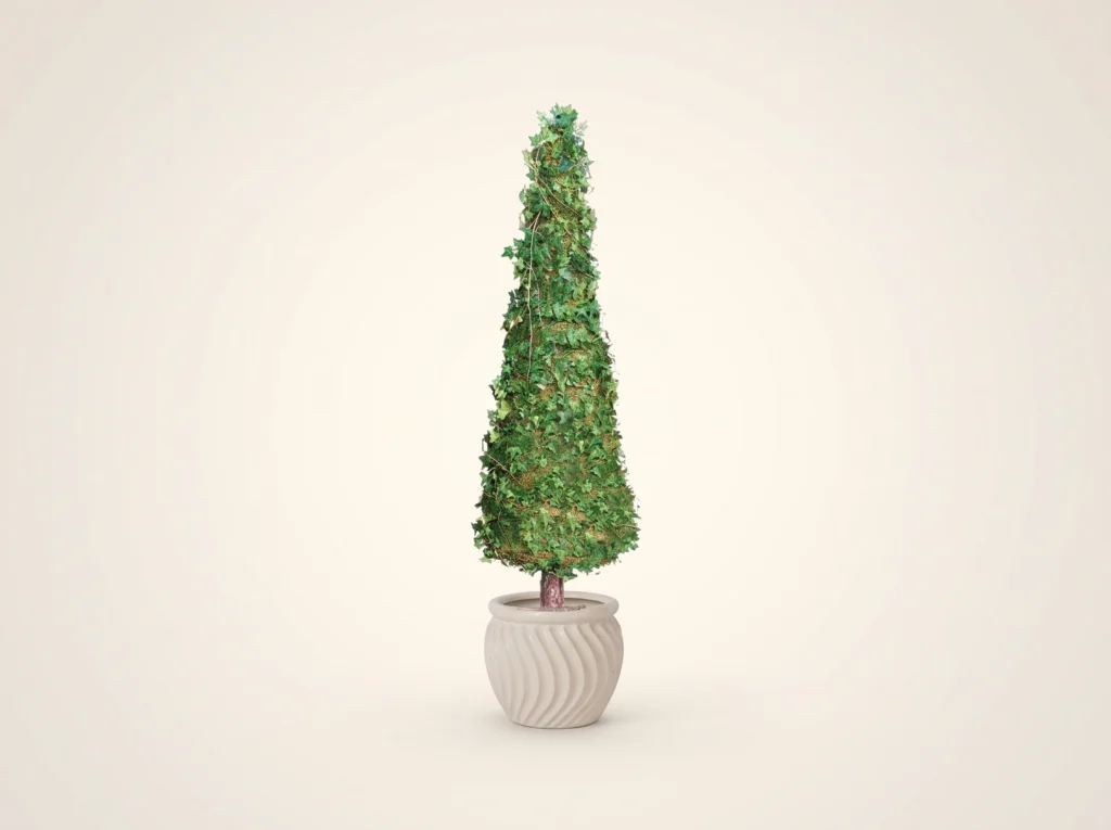 Artificial Needlepoint Ivy Cone Topiary