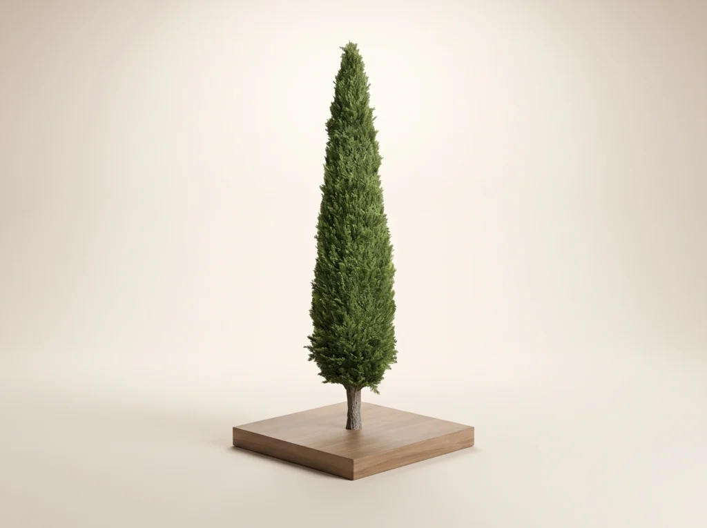 Faux Mediterranean Cypress Tree Topiary Column